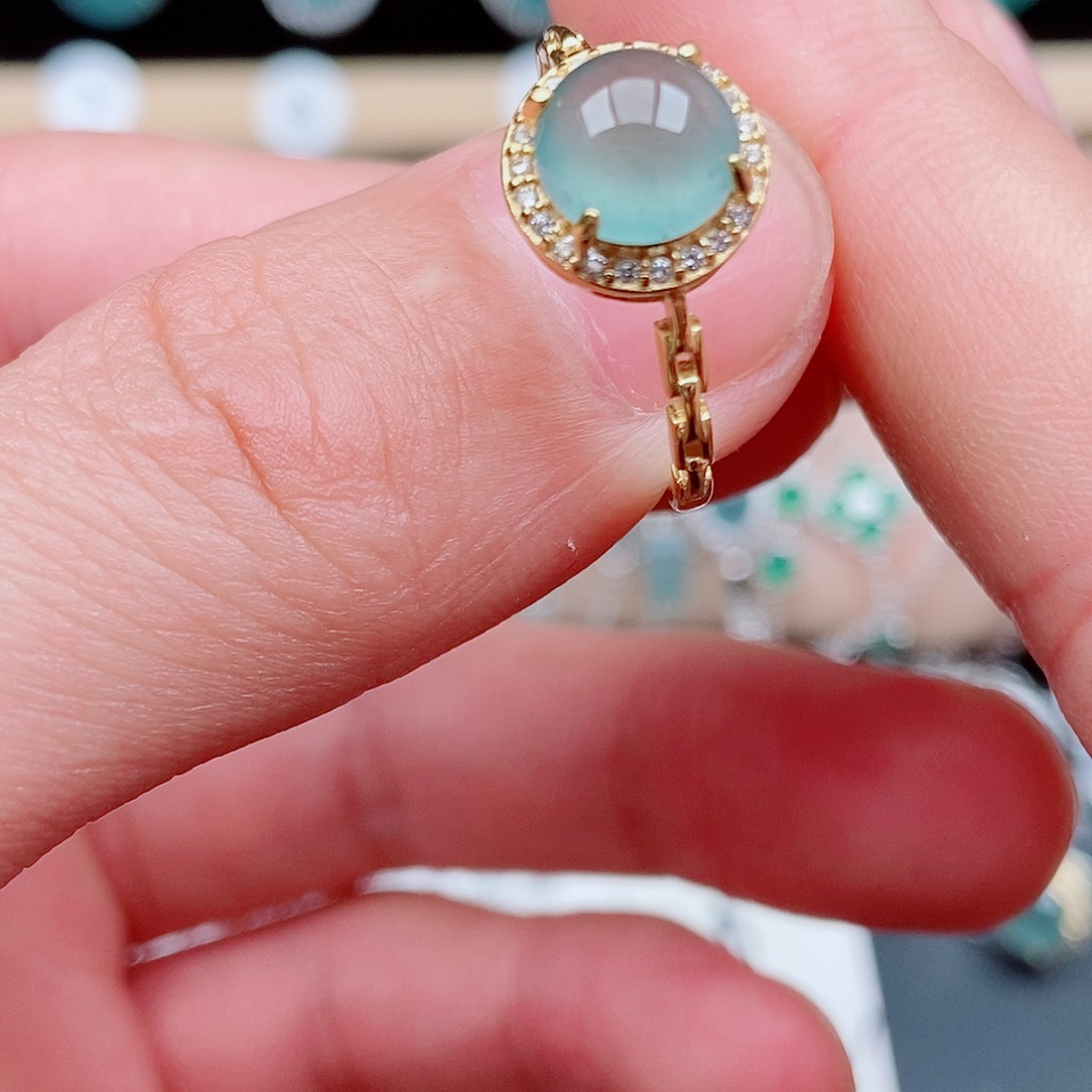 翡翠戒指银S925镶嵌86275489