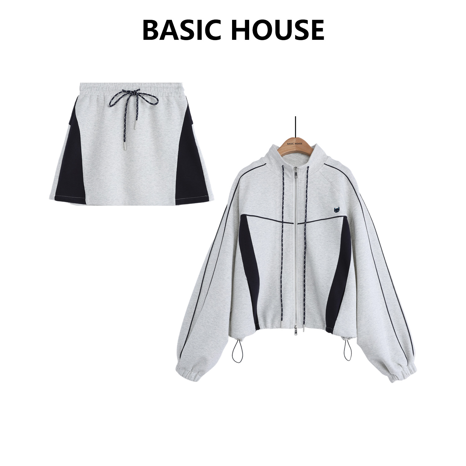 Basic House百家好款时尚百搭修身休闲气质套装B1335B5S402