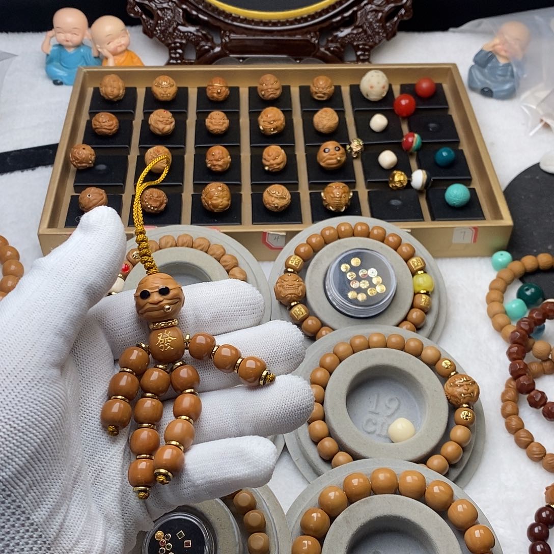 猴头核桃手串配饰吊坠