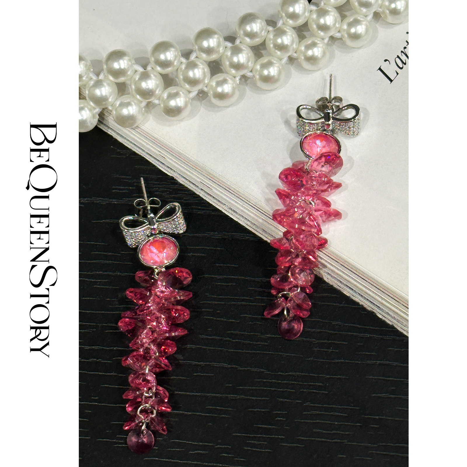 余潇潇配饰 百搭轻奢日常925银针挂坠式耳饰