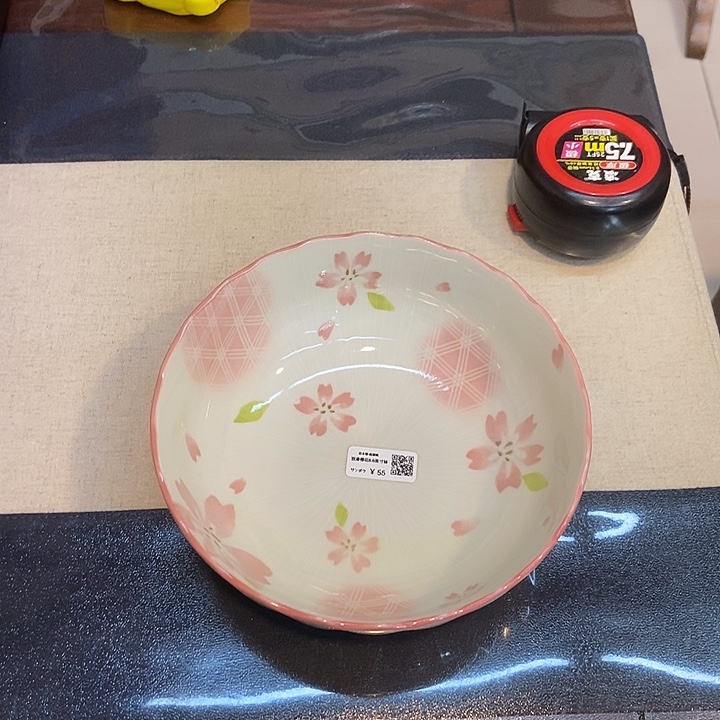 雅***雅瓷片粉色樱花新款钵