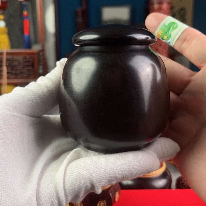 东非黑黄檀（紫光檀）茶叶罐