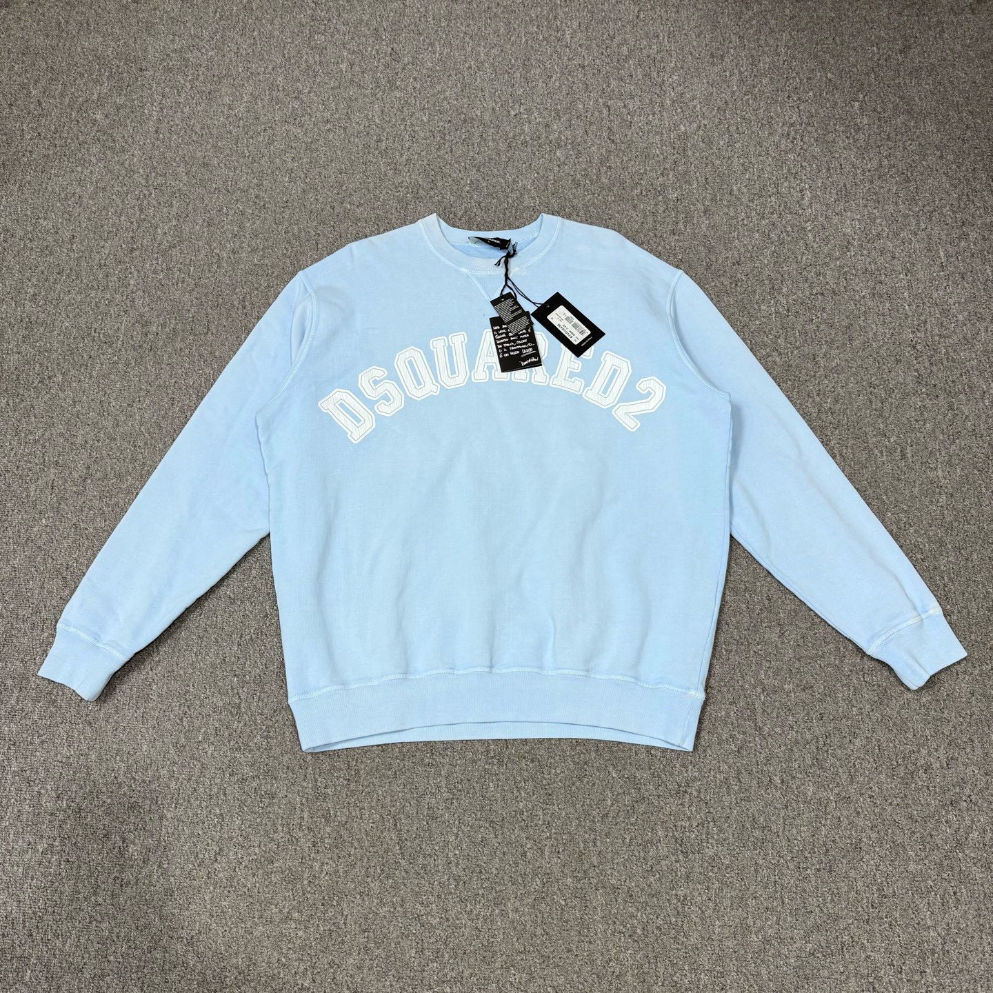 未使用 maje 18724019 Dsquared2 雾霾蓝胸前logo卫衣 带吊牌L码