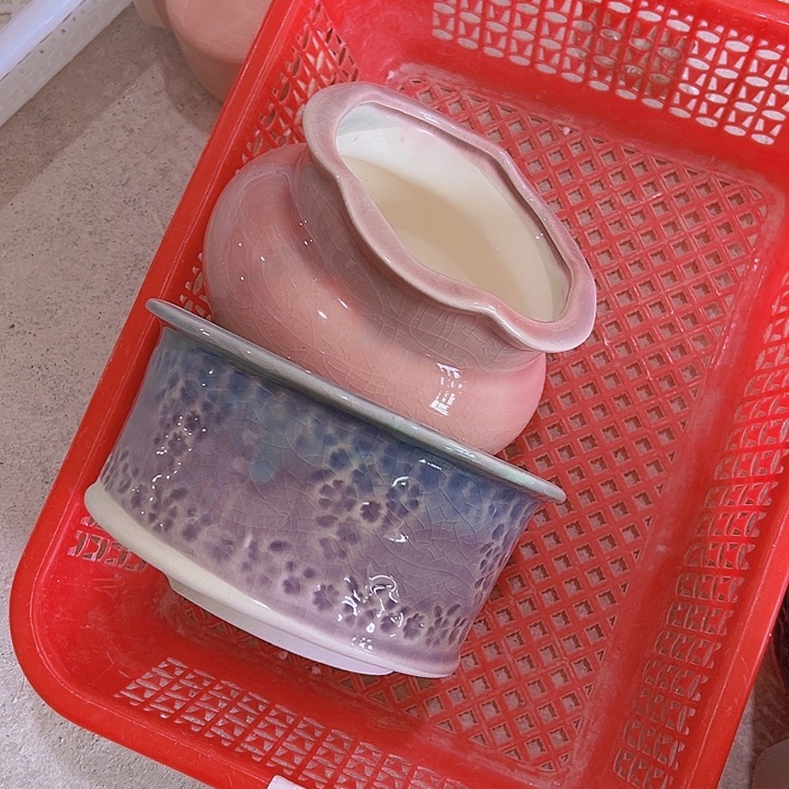 红陶陶瓷花盆当场满12包邮