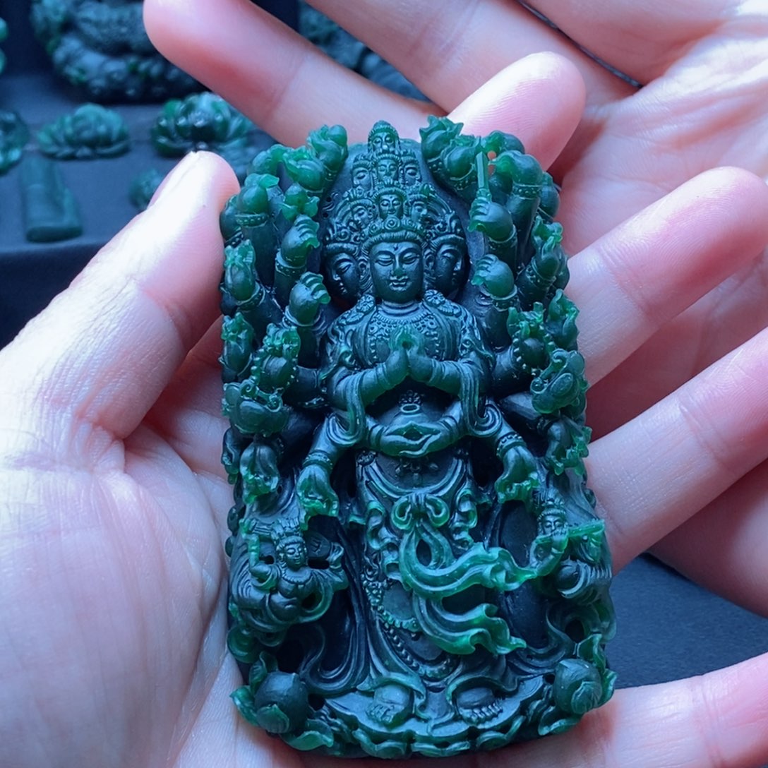 定制翡翠未镶嵌翡翠吊坠x