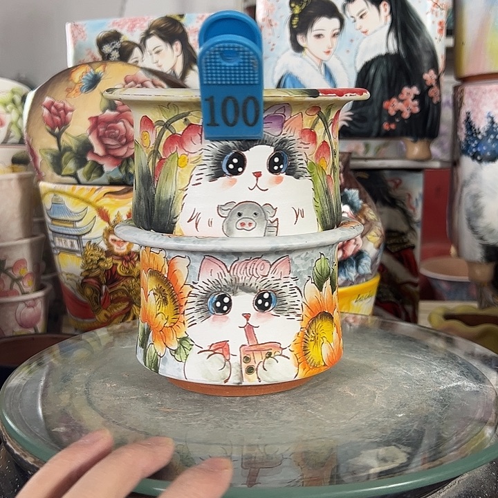 景德镇市手绘花盆性价比超级无敌高