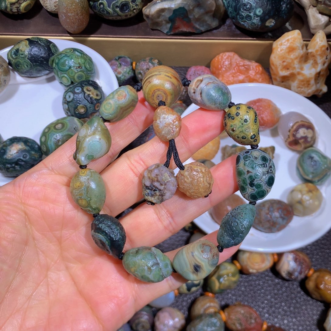 石材阿拉善眼睛石手串