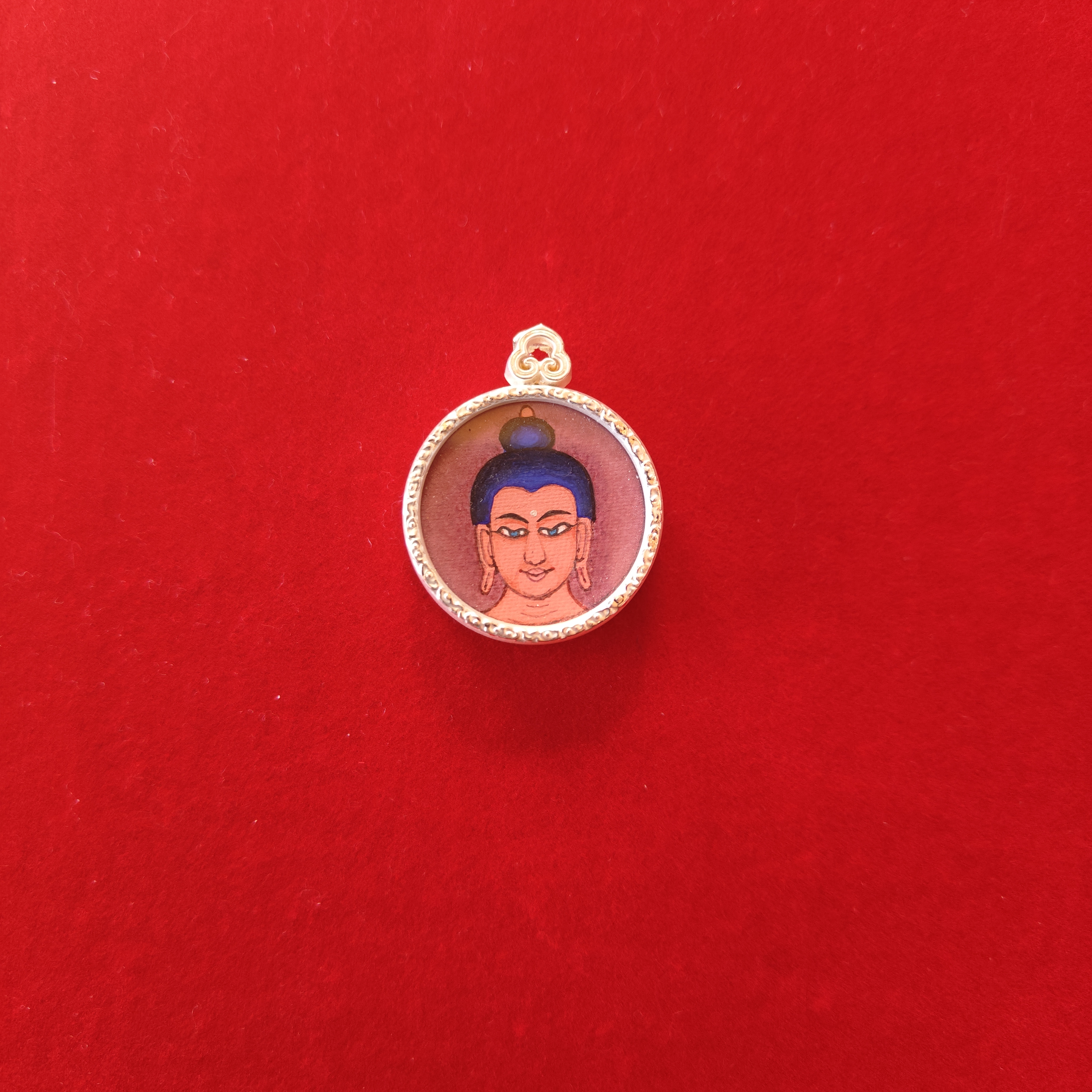 阿弥陀佛［罗藏尖措］老师作品，色彩鲜艳，传统唐卡天然矿物颜料