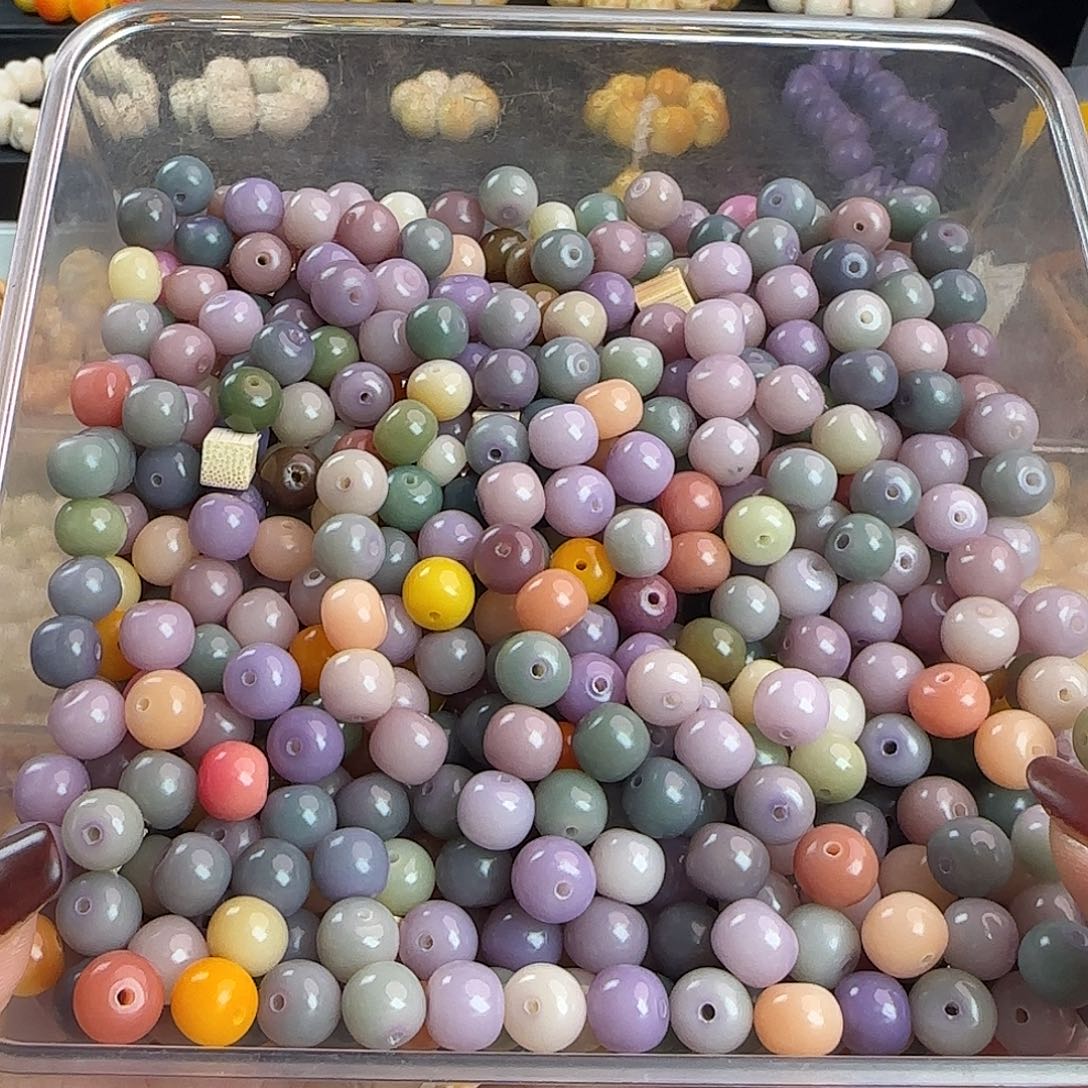 手串菩提根/象牙果微瑕卡10香芋紫多宝胖苹果500颗