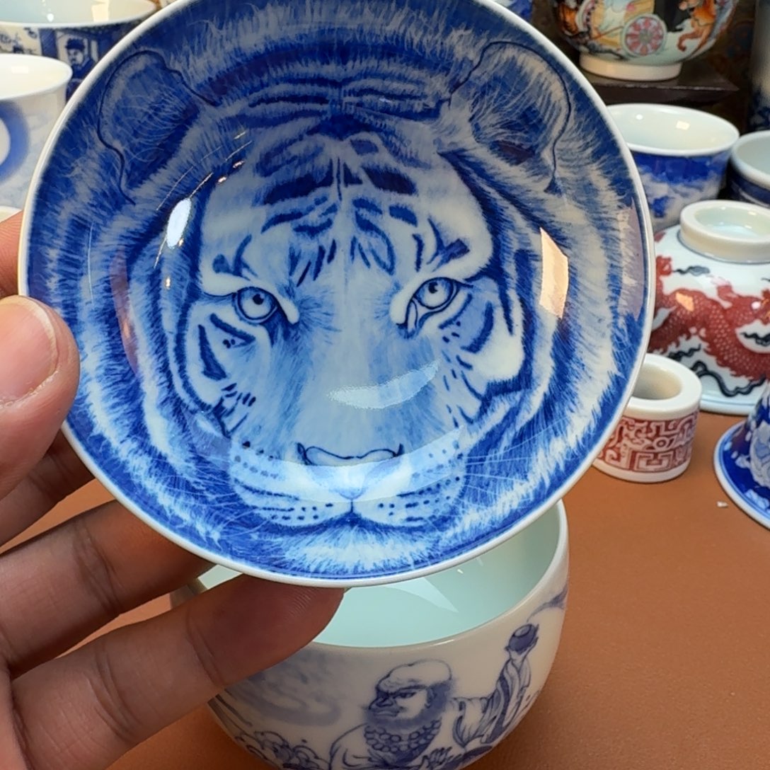 千***然杯子陶景德镇全手工手绘陶瓷