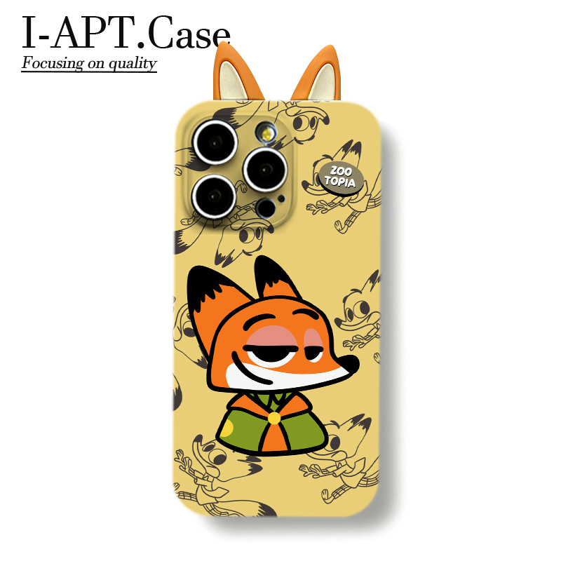 黄底Q版尼克菲林软壳适用iPhone苹果17手机壳华为oppo小米vivo新