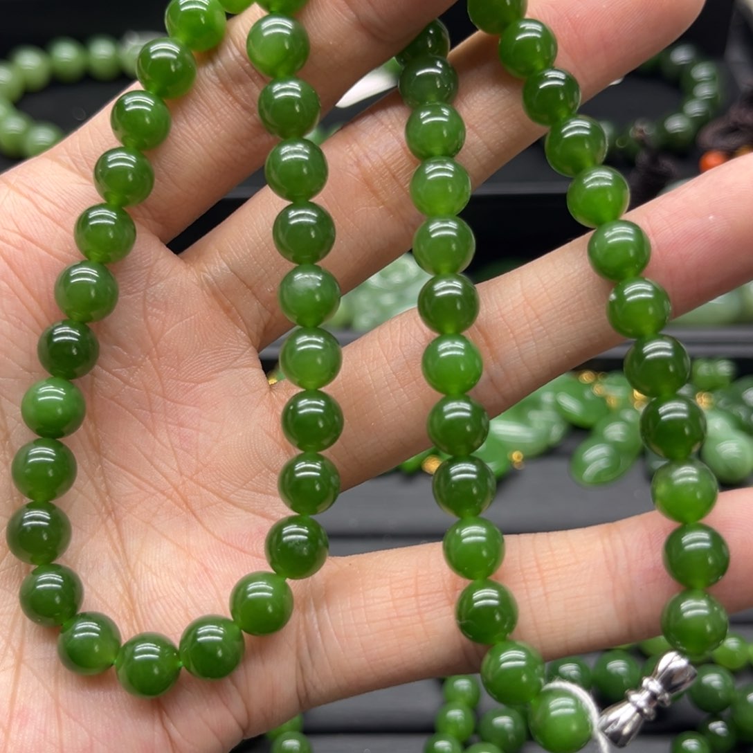 和田玉（碧玉）手链未镶嵌