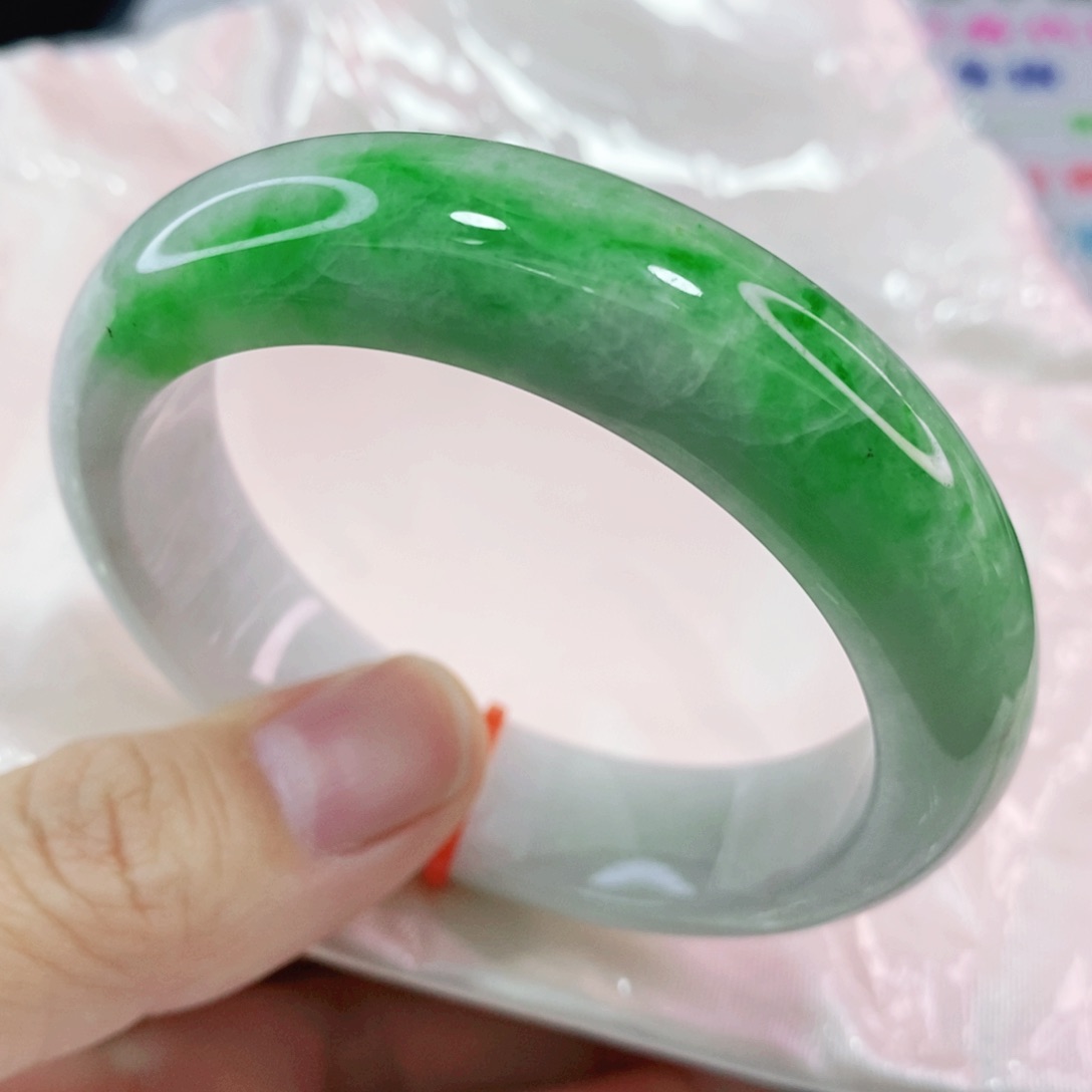 未镶嵌手镯翡翠53.6圈口轮胎