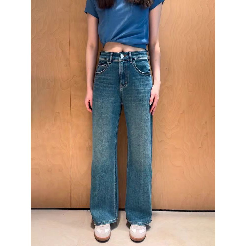 SU【391】代83愫康MWMA春款森调系列绿调紫标四面弹窄版直筒牛仔裤~