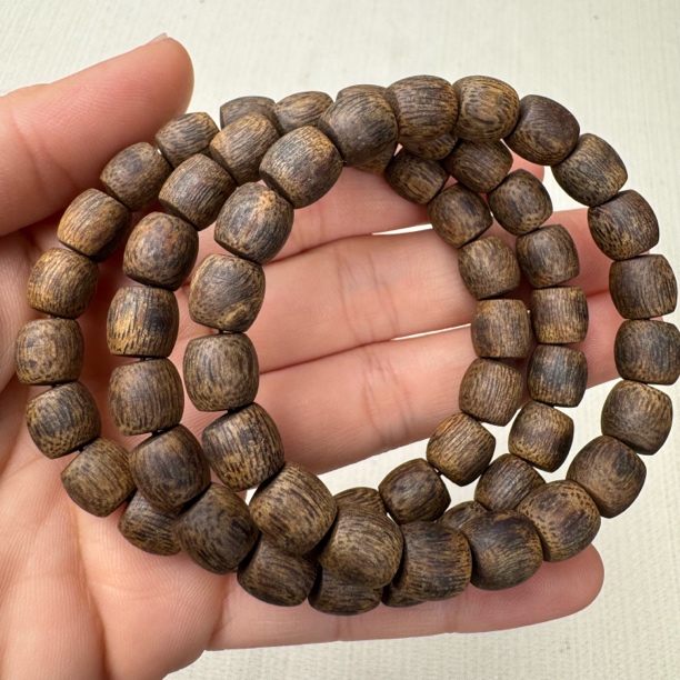 棋楠沉香乌身沉水鼓珠卡9保10+克手串多样性发一