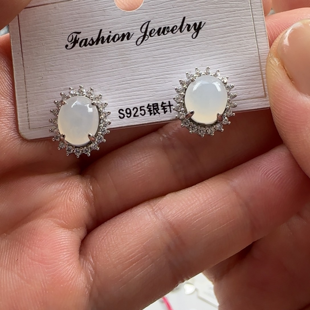 翡翠银S925镶嵌戒指