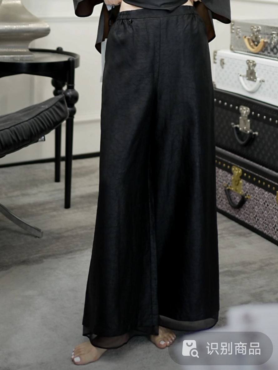 Betty Bairn【传承/浅墨】高定系列香云纱桑蚕丝裤子25B-BW10322