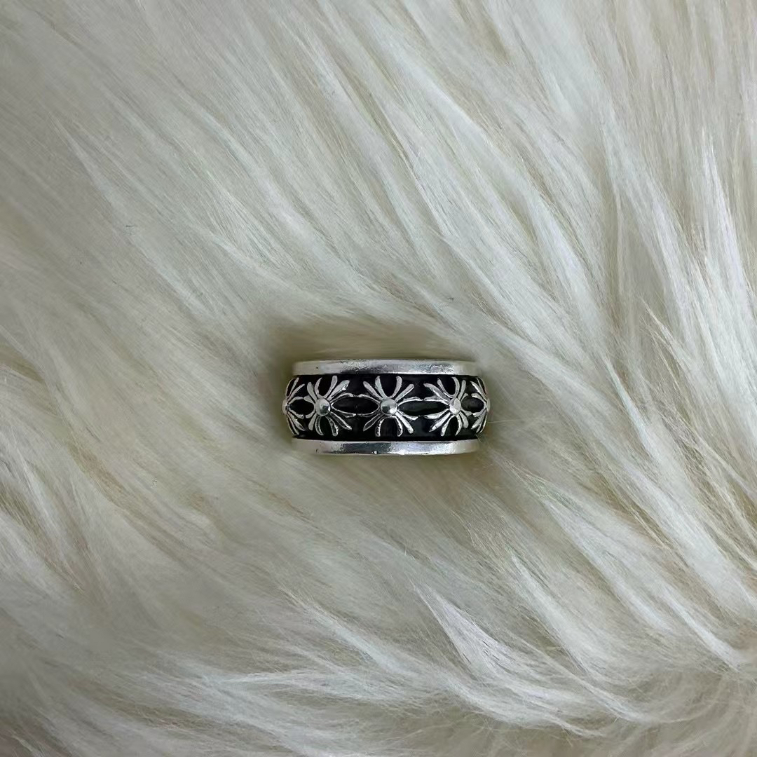 99新 Chrome Hearts/克罗心 梵文旋转十字架戒指9码