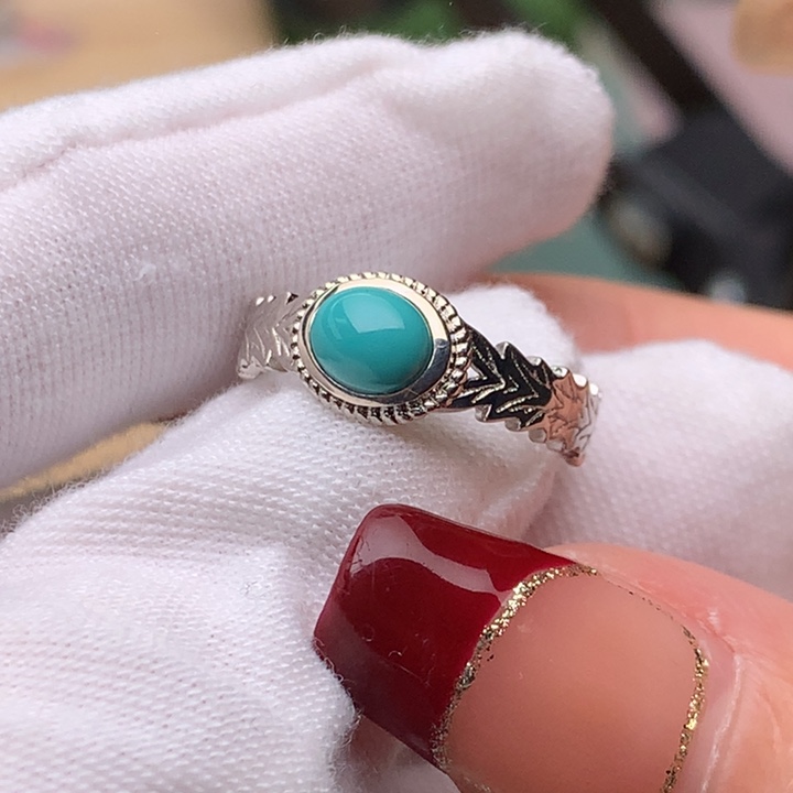 绿松石珠宝奇石银S925镶嵌