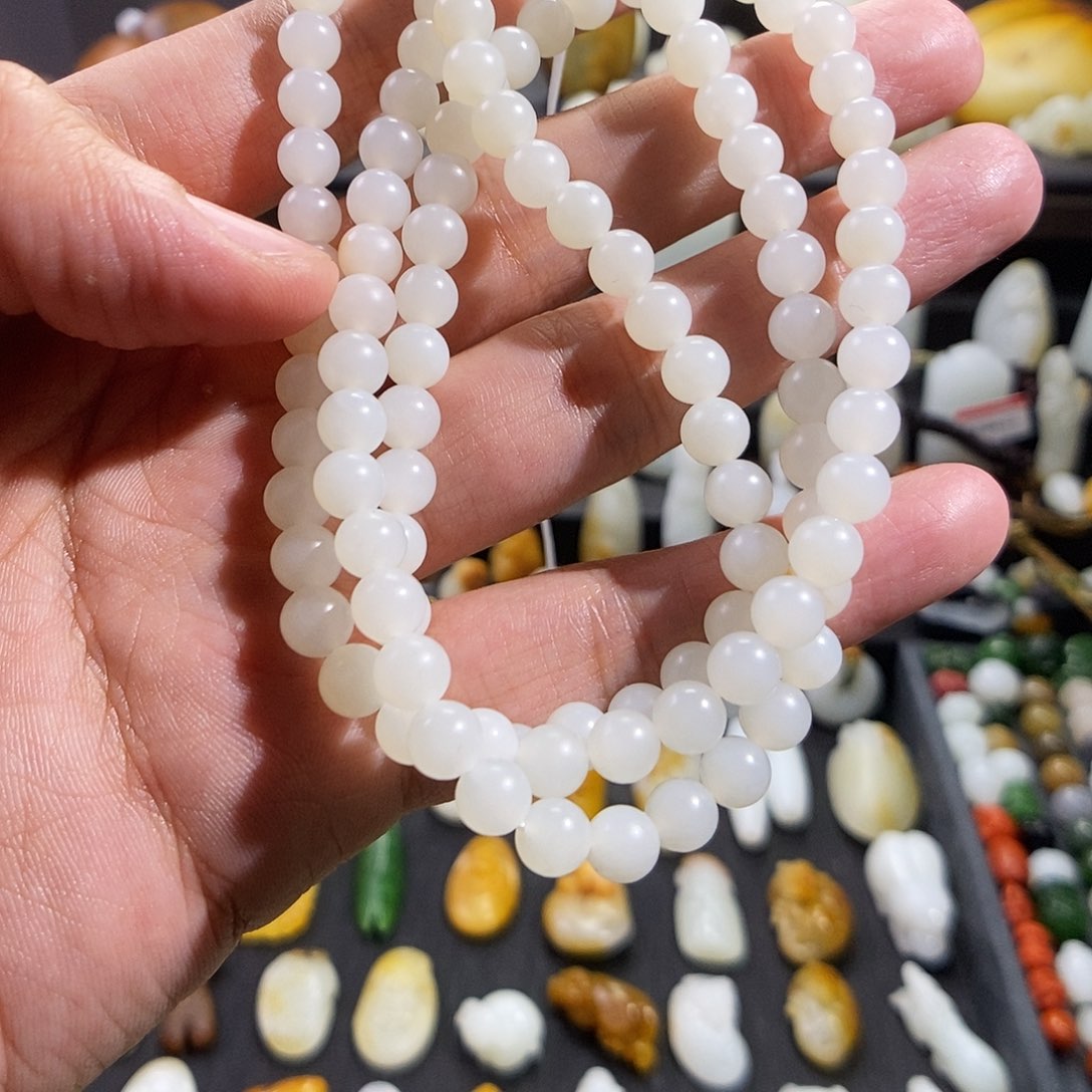 和田玉颈饰未镶嵌喝*