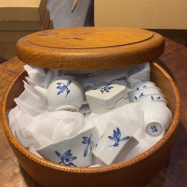 陶瓷小六古美术工艺品摆件