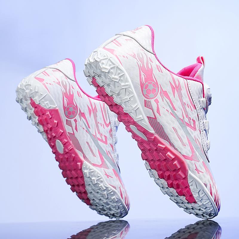 儿童足球鞋女童鞋子2025新款夏季旋转扣专业训练碎钉鞋大童运动鞋