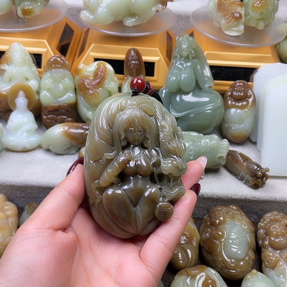 【闪购商品】和田玉把件未镶嵌毛***仰