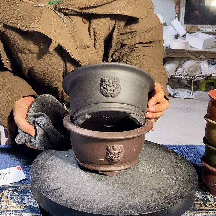 紫砂花盆紫砂紫砂