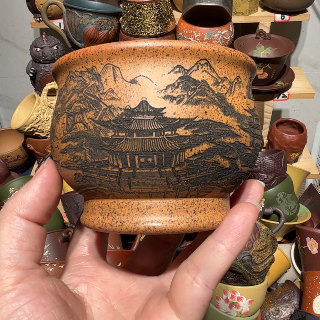 紫砂茶杯宜兴紫砂主人杯