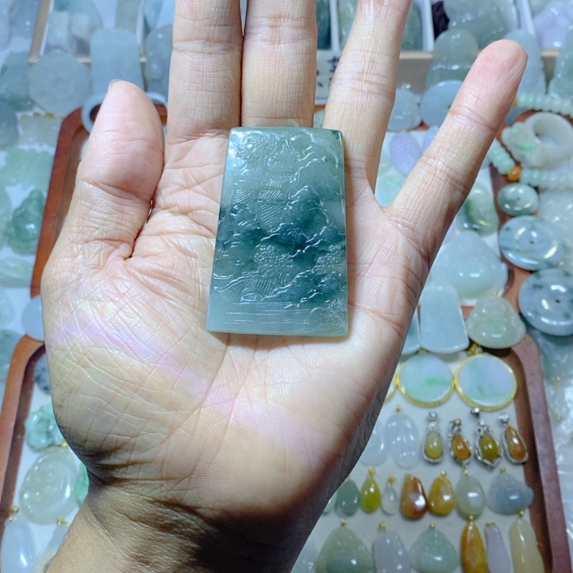【闪购商品】颈饰未镶嵌翡翠文**o挂件