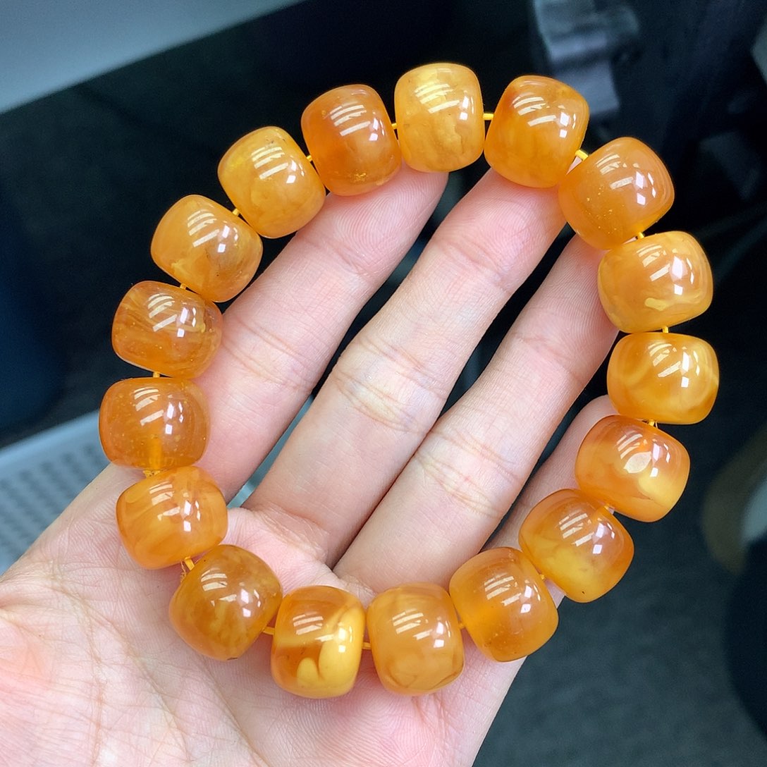 琥珀未镶嵌珠宝奇石14mm➕