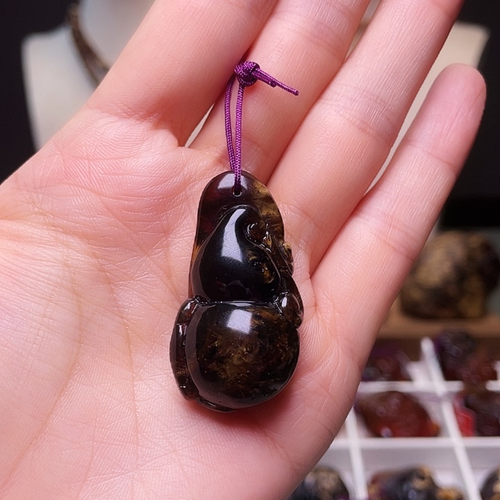 琥珀未镶嵌裸石抚顺琥珀血蜡葫芦269