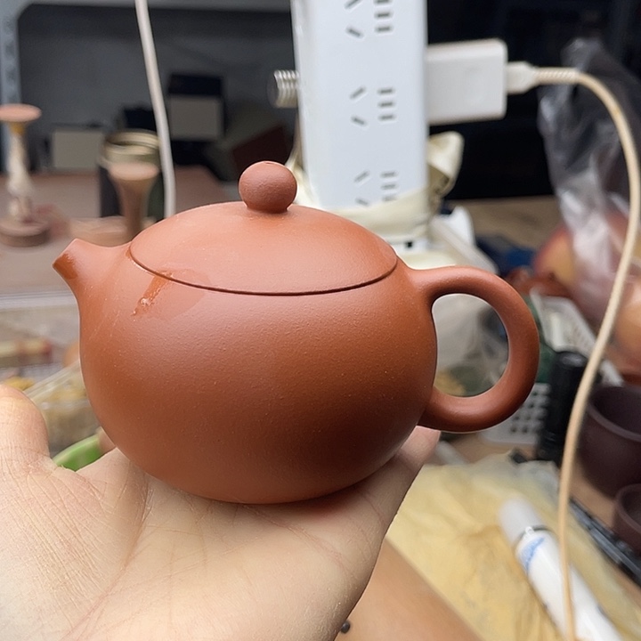 茶壶紫砂赵庄朱泥精工半手西施180 c c