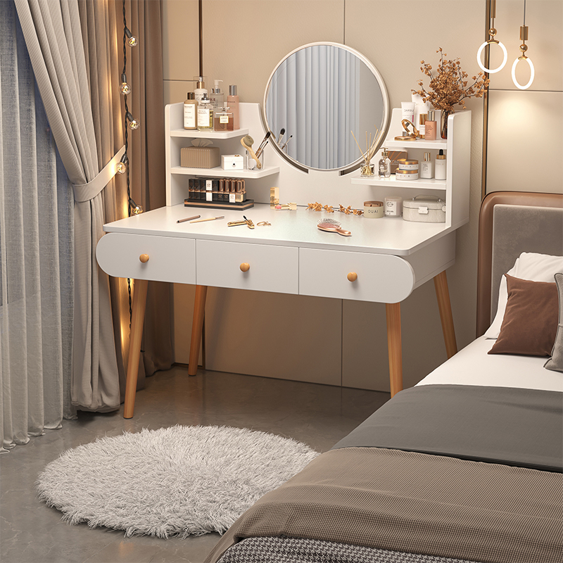 拉萨发货西藏包邮家用卧室轻奢简约小型带LED灯高颜值梳妆台