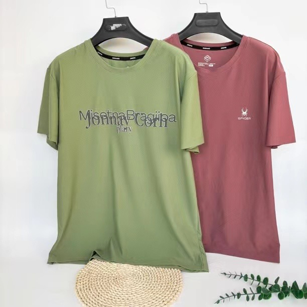 （菠萝格男短袖）夏季短袖男士圆领T恤时尚高弹力速干冰感休闲款