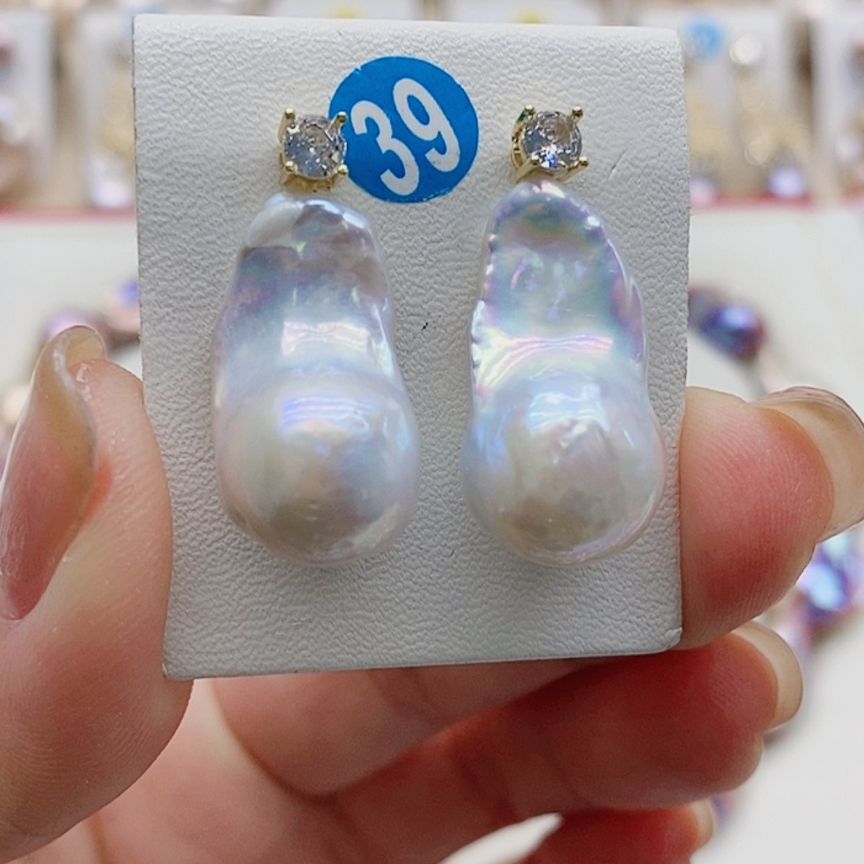 【闪购商品】淡水珍珠耳饰银S925镶嵌