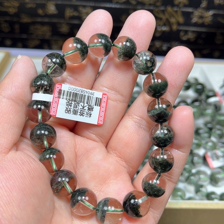 水晶绿幽灵手串未镶嵌