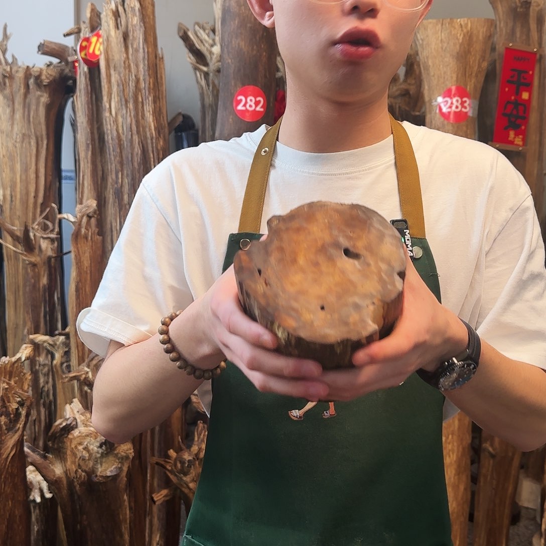 沉香摆件天然沉香原木摆件➕底座