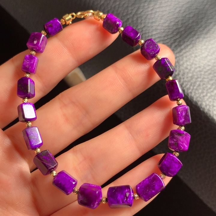 苏纪石（舒俱来）手链18K金镶嵌