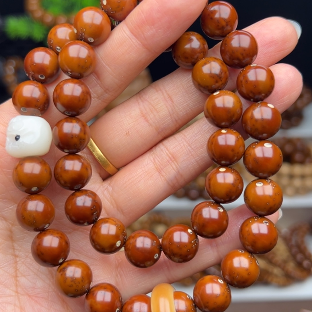 紫金鼠手串卡10.8半实心手持