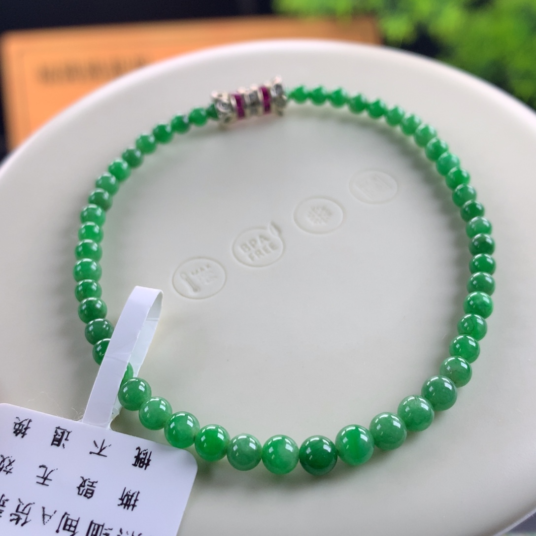 翡翠未镶嵌手链卡3～4