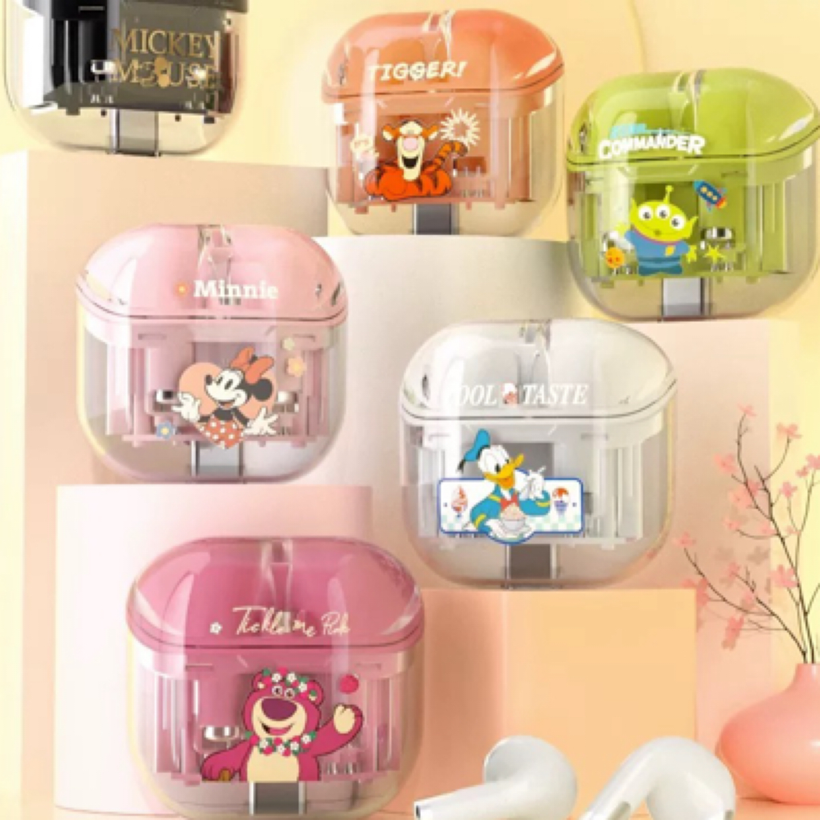 9新  九成新卡通入耳式半入耳主动降噪带包装耳机迷你