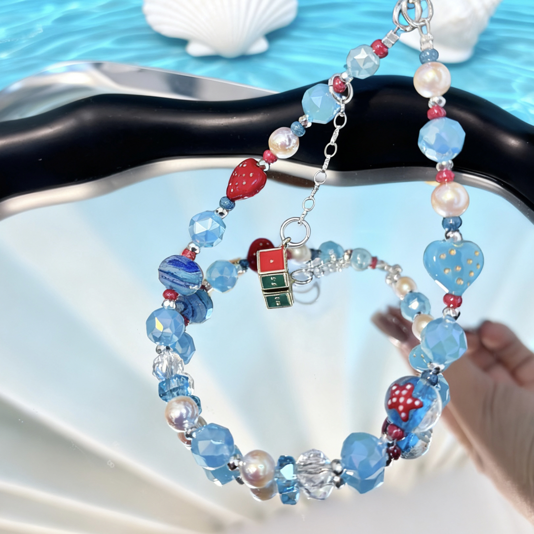 蓝色海洋系列手机链*海洋海星之恋*