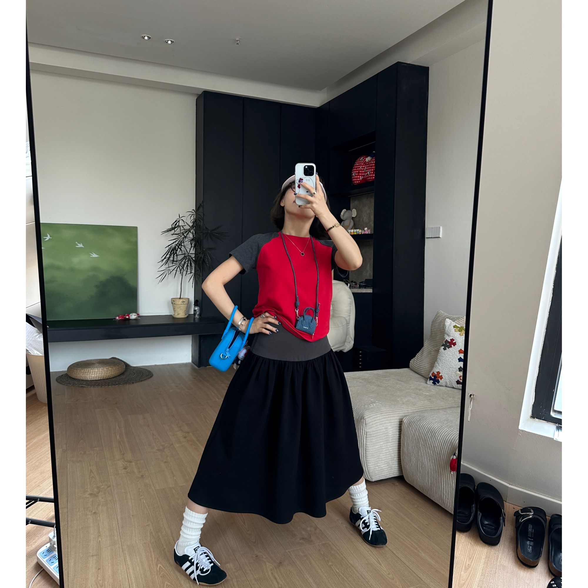 Our2【拼接蓬蓬裙】显瘦百搭款休闲半身裙【B7606】