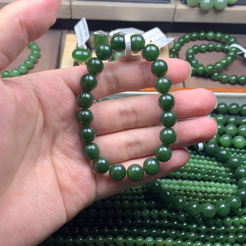 【闪购商品】和田玉（碧玉）手串未镶嵌哆*咪
