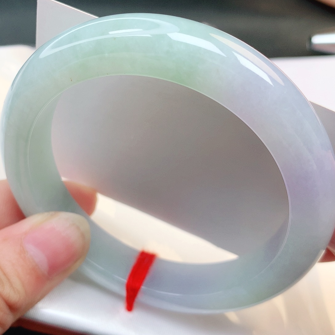 未镶嵌手镯翡翠缅甸纯天然A货翡翠老坑淡春彩2819号