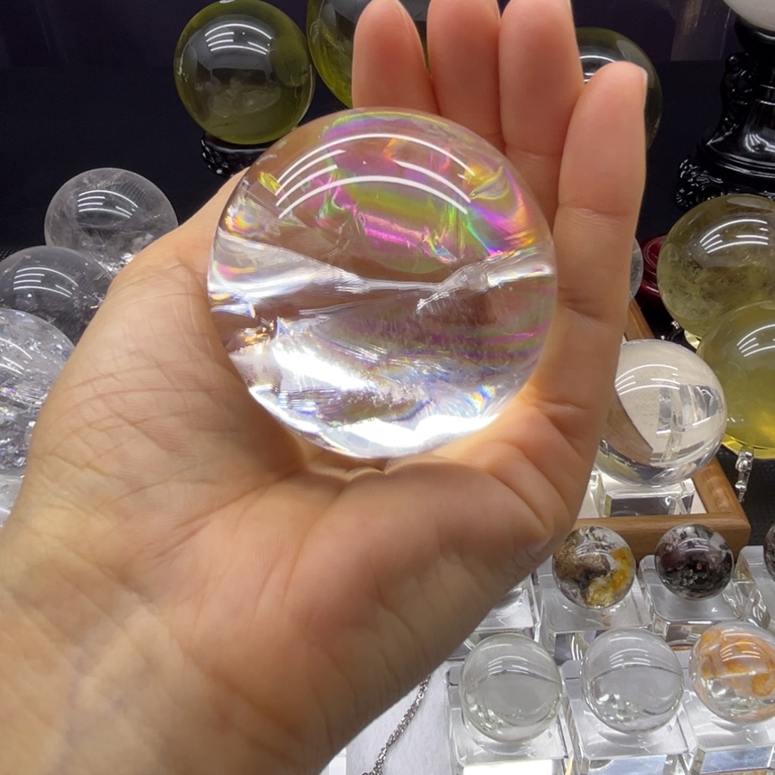 水晶珠宝半成品未镶嵌5.7公分