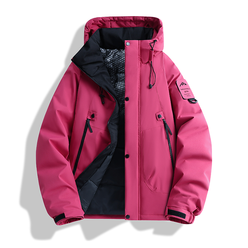 户外防水加棉冲锋衣情侣石墨烯男女同款棉衣男士加厚休闲保暖棉服