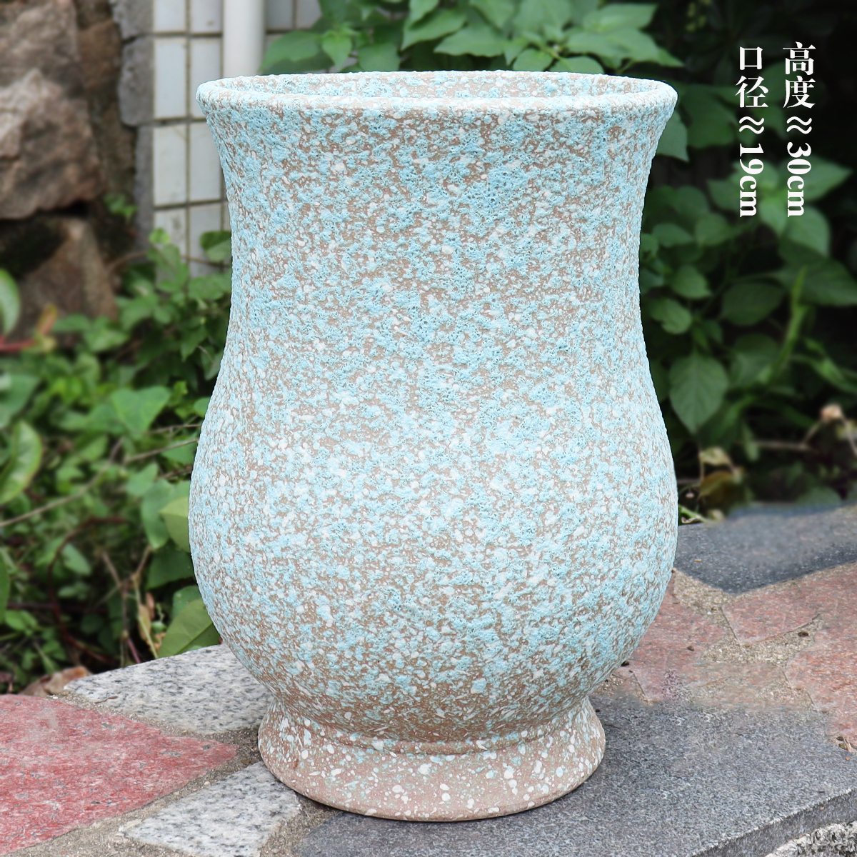 复古粗陶透气带脚多肉花盆手工刻花适合兰花等绿植家用