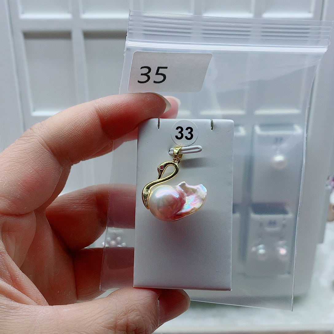 合金淡水珍珠吊坠(不含链)